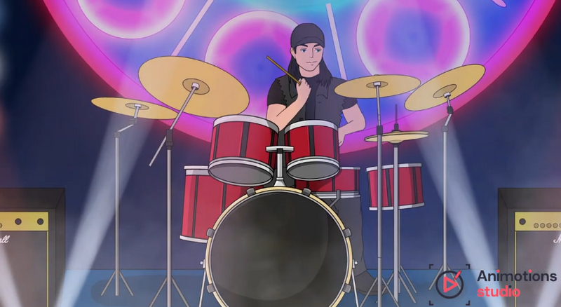 Music Animation | Live Band Performance on Stage